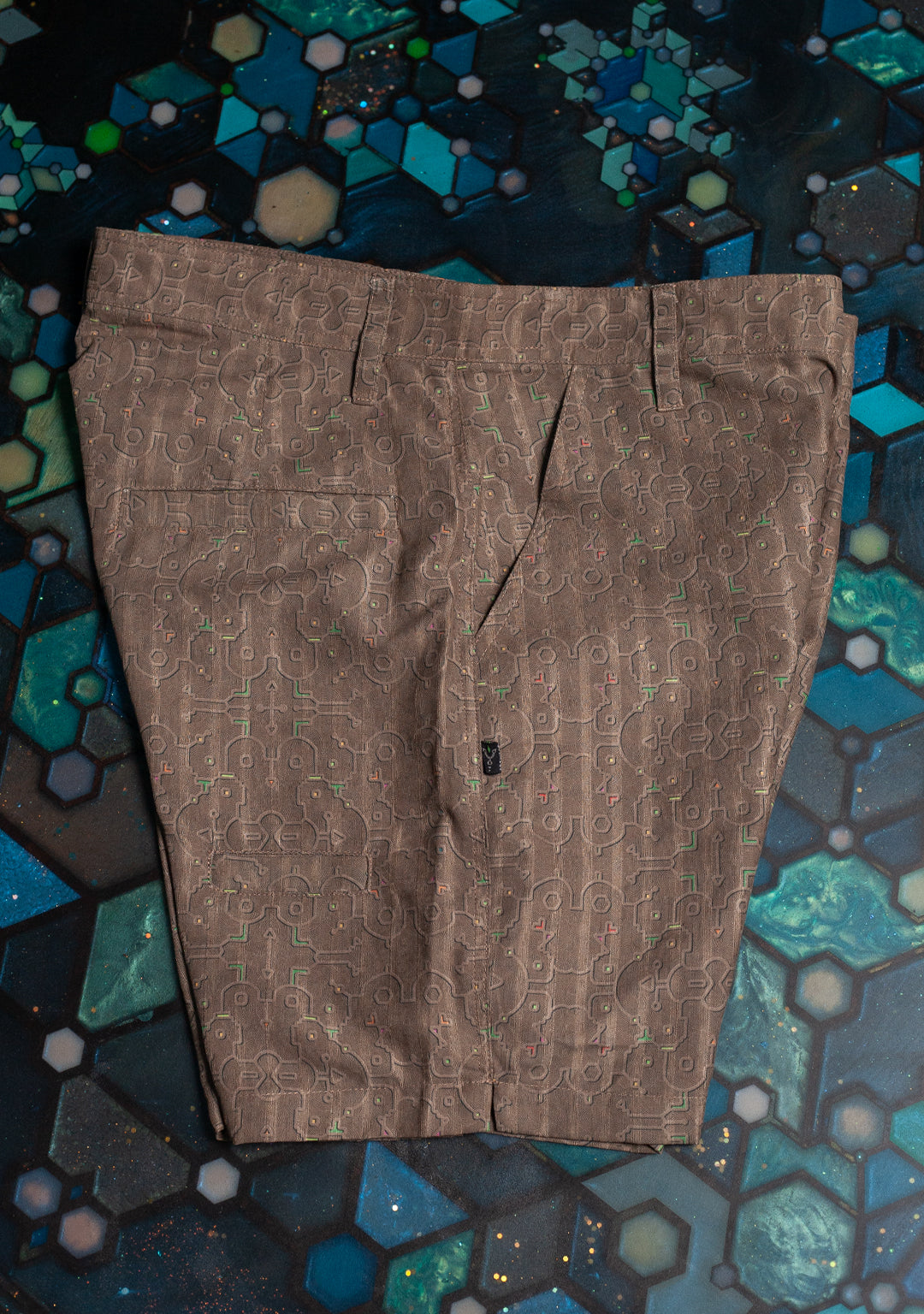 Skate Short Men / Microfiber Stripes - Rebirth of IKARO Sand